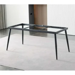 Rectangular Grey Sintered Stone Dining Table - 59
