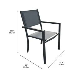 Rectangular Metal Outdoor Dining Table and 6 Chairs
