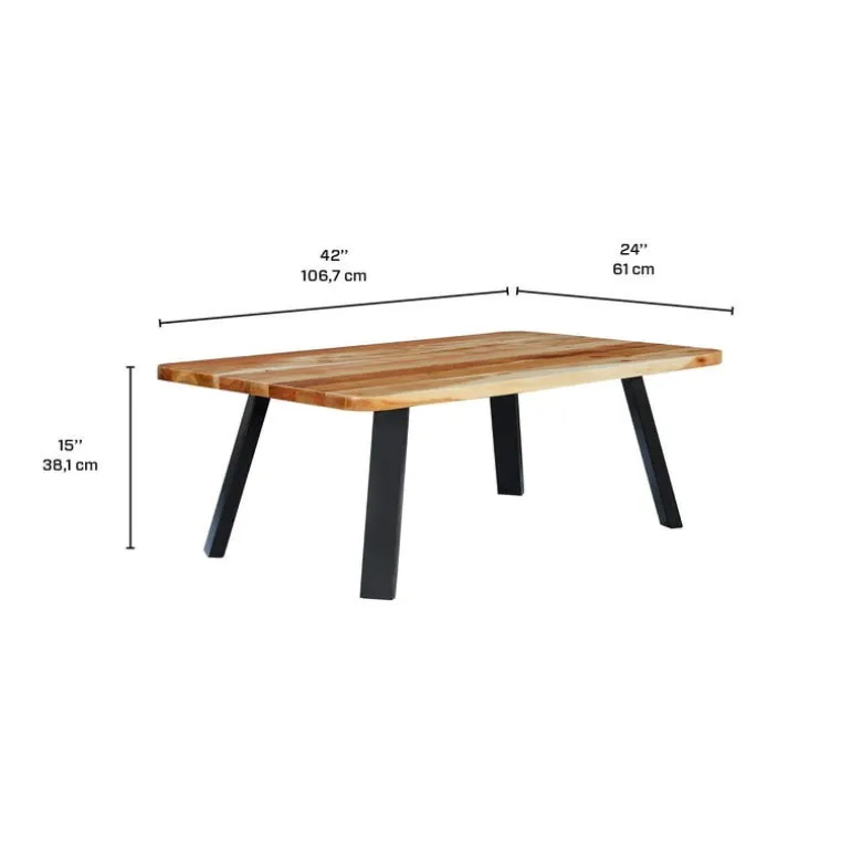 Rectangular Solid Wood Coffee Table