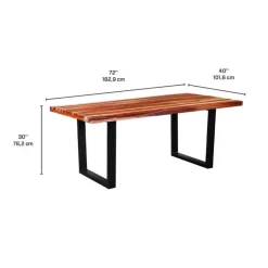 Rectangular Solid Wood Dining Table - 72
