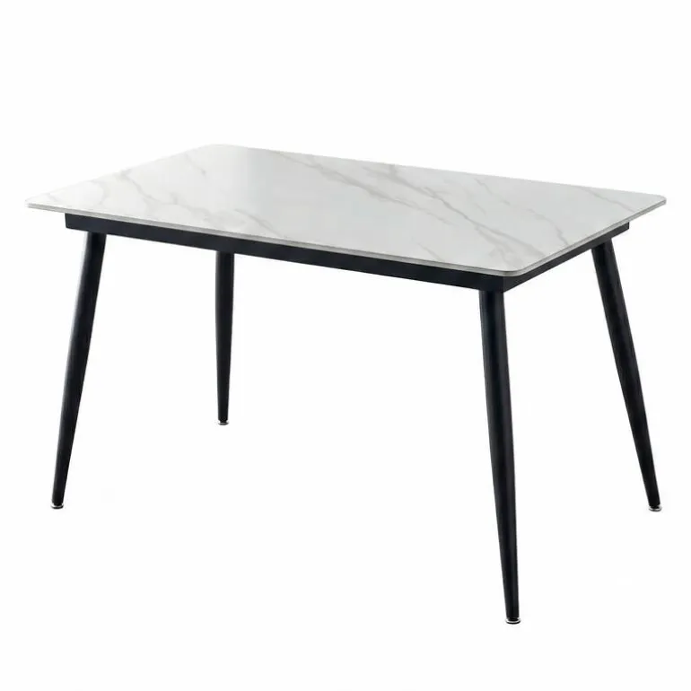 Rectangular White Sintered Stone Dining Table - 48"