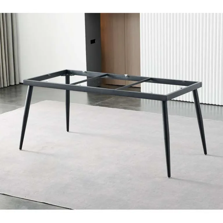 Rectangular White Sintered Stone Dining Table - 59"