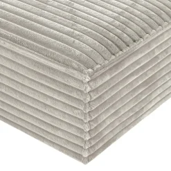 Rolled & Compressed Left Sectional in Corduroy Velvet 3 pcs - Beige