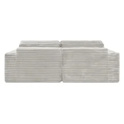 Rolled & Compressed Loveseat in Corduroy Velvet - Beige