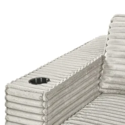 Rolled & Compressed Sofa in Corduroy Velvet - Beige