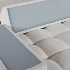 Rolled and Compressed Sectional-in-a-Box with Matching Ottoman