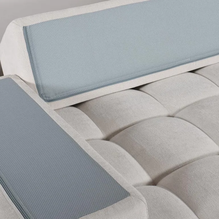 Rolled and Compressed Sectional-in-a-Box with Matching Ottoman