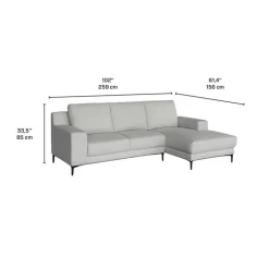 Sectional with Right-Side Chaise - Beige