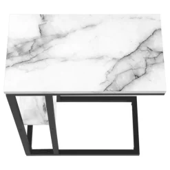 Side table / c table - 1 storage shelf / rectangular - 25