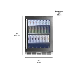 SILHOUETTE 24″ Built-in Beverage Center Stainless 24