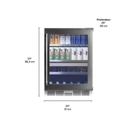SILHOUETTE 24″ Built-in Wine and Beverage Center Black 24