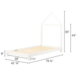 Solid Wood Bed With House Frame Headboard 39'' - South Shore