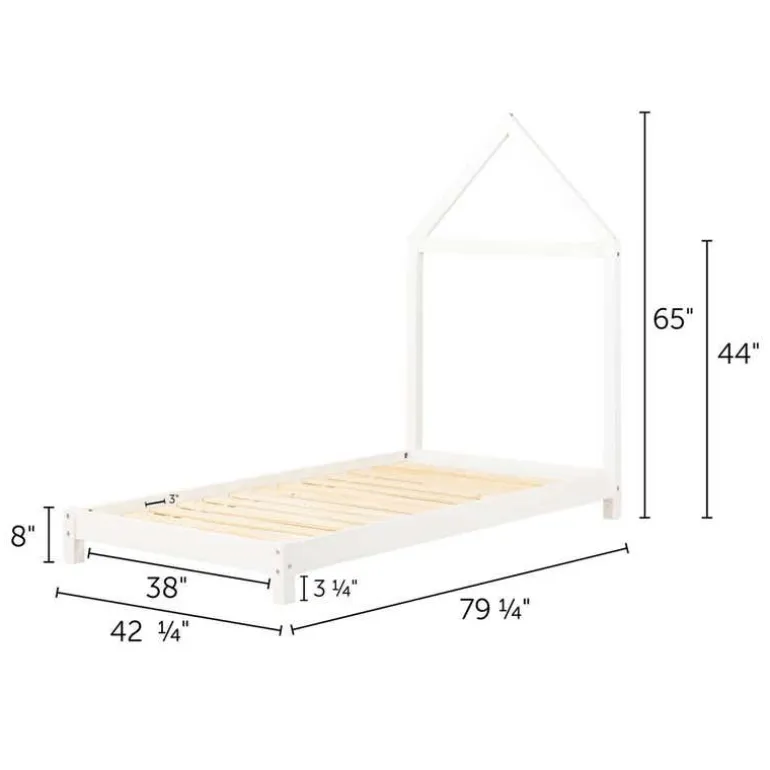 Solid Wood Bed With House Frame Headboard 39'' - South Shore