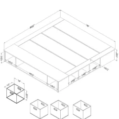 Storage Bed with Baskets (78