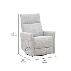 Swivel Rocker Recliner - Light Grey