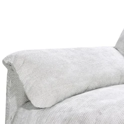 Textured Velvet Feather-Filled Armchair - Beige