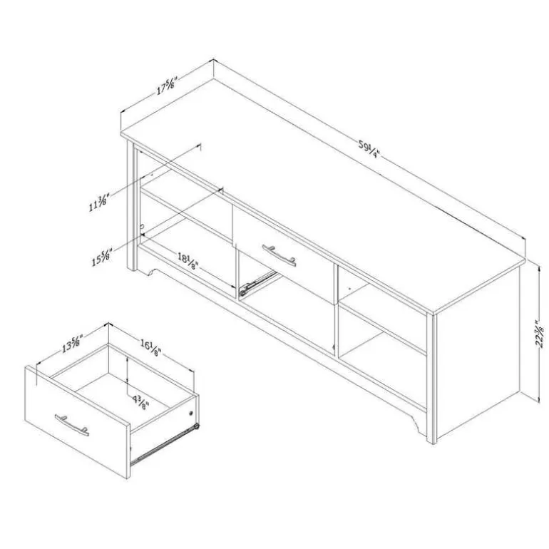 TV Stand with Drawers 60" - South Shore