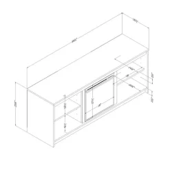 TV Stand with Electric Fireplace 60" - South Shore