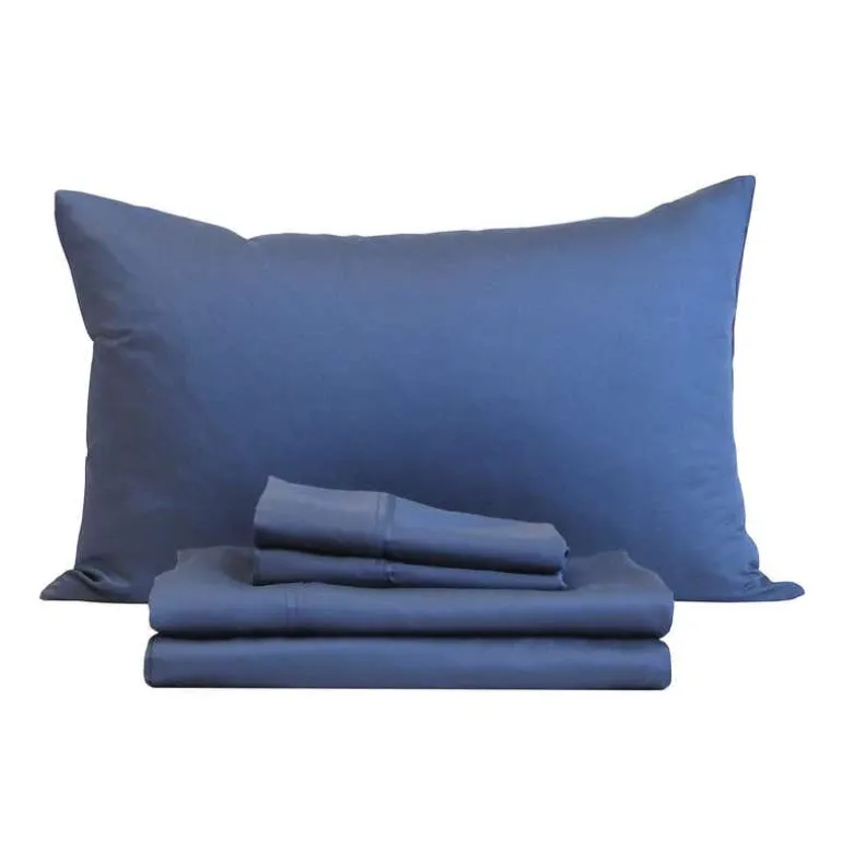 Twin Bamboo Bed Sheet Set - Blue