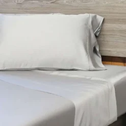 Twin Bamboo Bed Sheet Set - Cement Grey