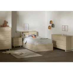 Twin Bed with 3-Drawer Storage and Headboard (39