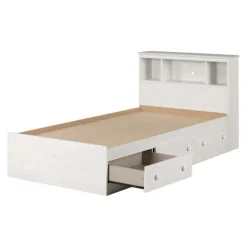 Twin Bed with 3-Drawer Storage and Headboard (39