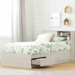 Twin Bed With 3-Drawer Storage (39