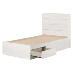 Twin Bed with 3-Drawer Storage and Headboard (39
