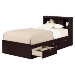 Twin Bed with 3-Drawer Storage and Headboard (39