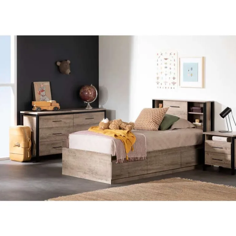 Twin Bed With 3-Drawer Storage (39") - South Shore