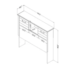 Twin Bookcase Headboard (39'') - South Shore