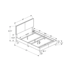 Twin Leather-Look Bed with Headboard (39")