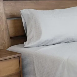 Twin Microfibre Bed Sheet Set - Cement Grey