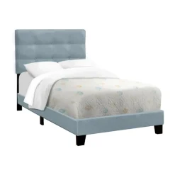 Twin Velvet Bed with Headboard (39