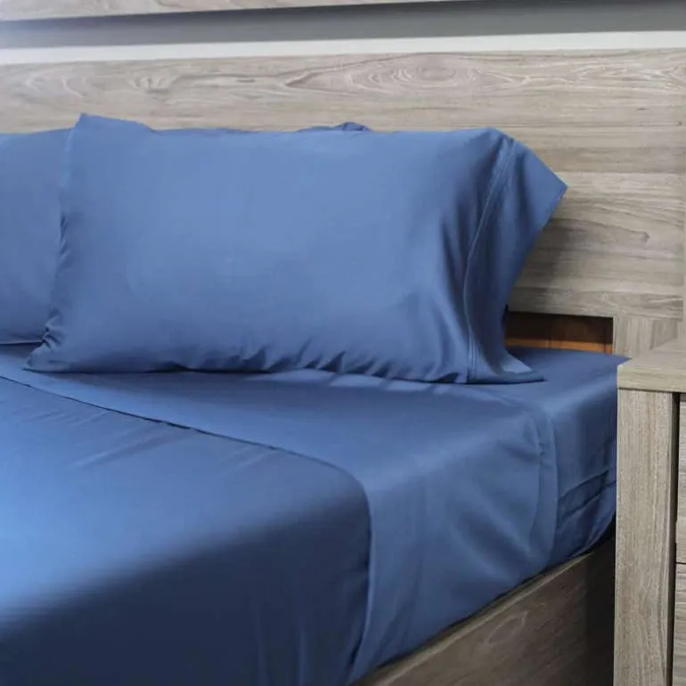 Twin XL Bamboo Bed Sheet Set - Blue
