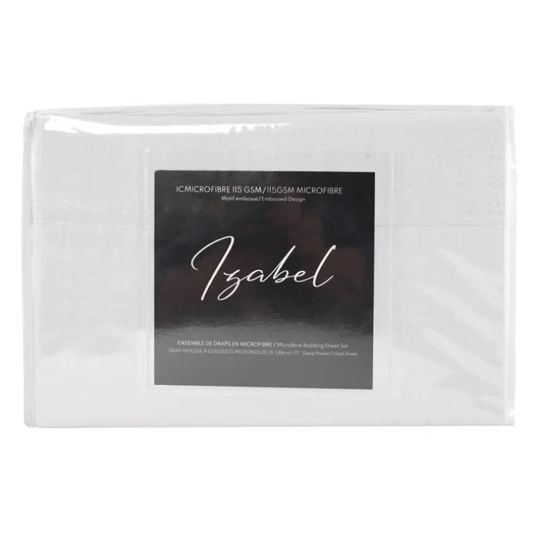 Twin XL Microfibre Bed Sheet Set - White