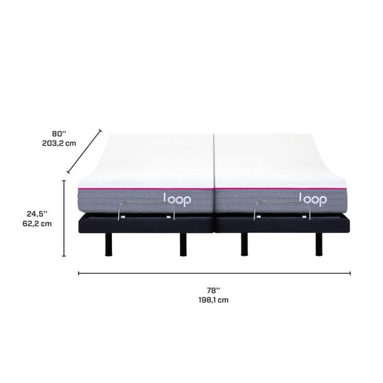Two Adjustable Beds with Two Loop Mattresses (39"x78")
