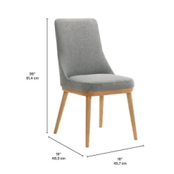 Upholstered Chairs (Set of 2) - Grey