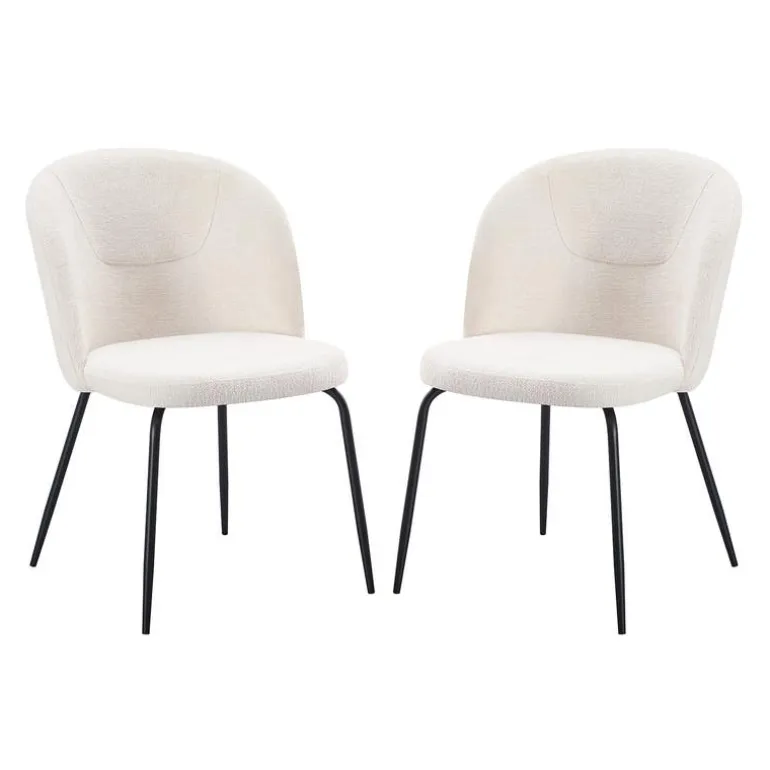 Upholstered Chairs (Set of 2) - Cream