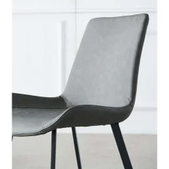 Upholstered Kitchen Chairs (Set of 2) - Grey
