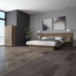 Wall Units with 2 Integrated Nightstands for Queen Beds (60