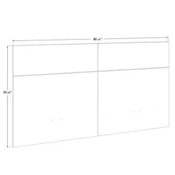 Wall Units with 2 Integrated Nightstands for Queen Beds - Taupe
