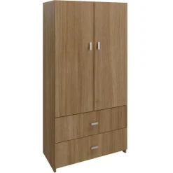 Wardrobe with 2 Large Drawers
