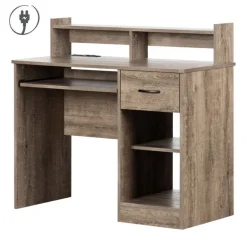 Work desk with charging outlet - South Shore